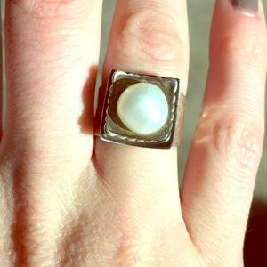 Silpada sterling silver pearl ring